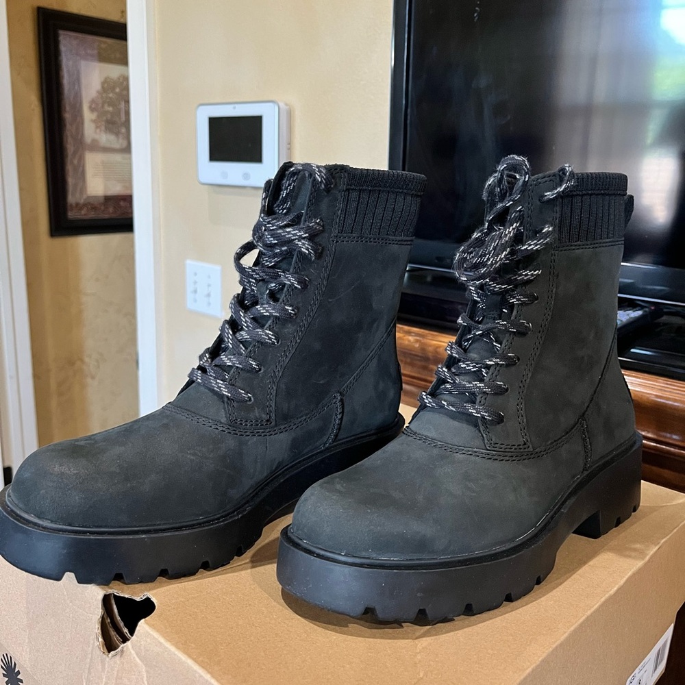 UGG Black Ballard Lace-Up Boots